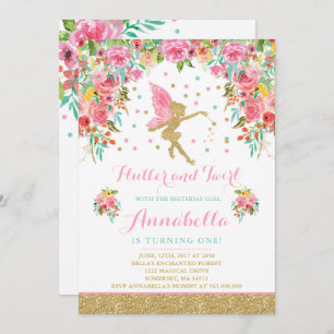 Fairy Birthday Invitation Whimsical Magical Party