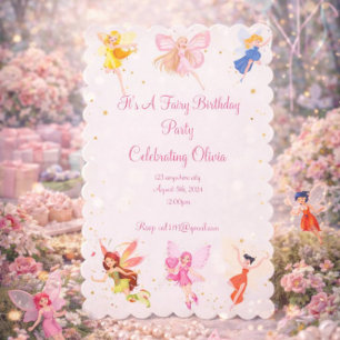 FAIRY BIRTHDAY PARTY FOR GIRLS SAVE THE DATE
