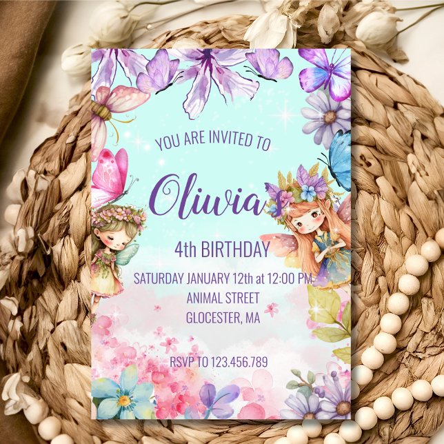 Fairy Birthday  Princess Fairy Birthday Invitation (Creator Uploaded)