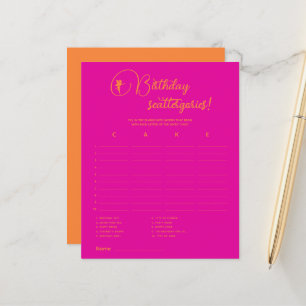 Fairy Birthday scattergories! Birthday Party Game