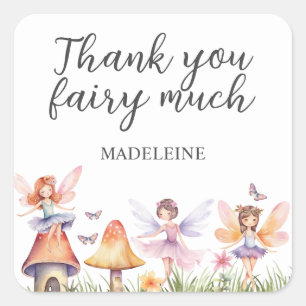 Fairy Birthday Thank You Sticker
