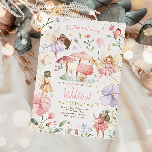 Fairy Birthday Whimsical Princess Fairy Birthday Invitation (Creator Uploaded)