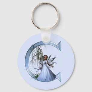 Fairy Blue Monogram C Key Ring