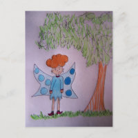 Fairy Blue Postcard