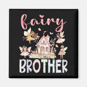 Fairy Brother Magical Floral Funny Birthday Girl F Magnet