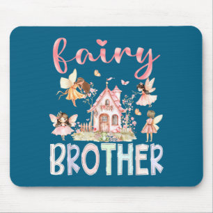 Fairy Brother Magical Floral Funny Birthday Girl F Mouse Pad