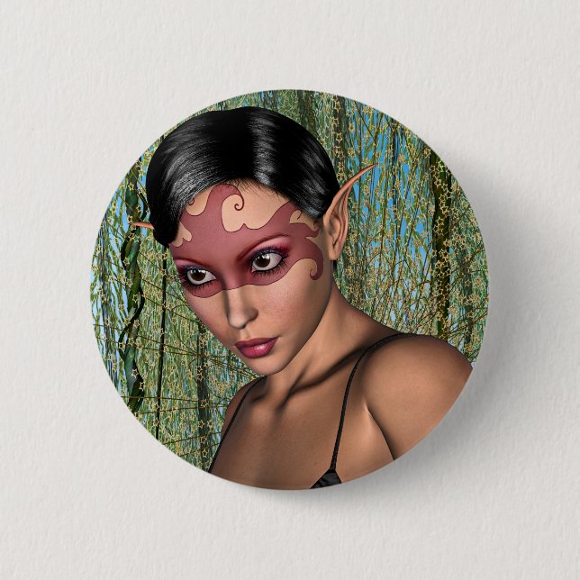 Fairy Butterfly 6 Cm Round Badge (Front)