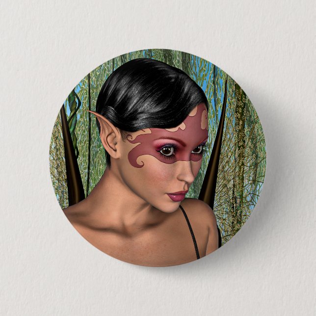 Fairy Butterfly 6 Cm Round Badge (Front)