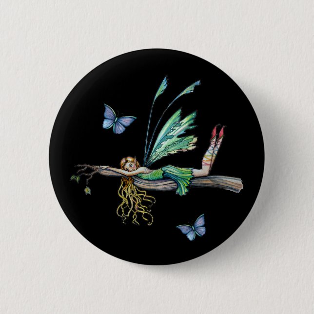 Fairy Butterfly Button, Pin by Molly Harrison (Front)
