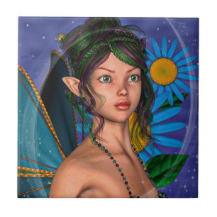 Fairy Butterfly Ceramic Tile