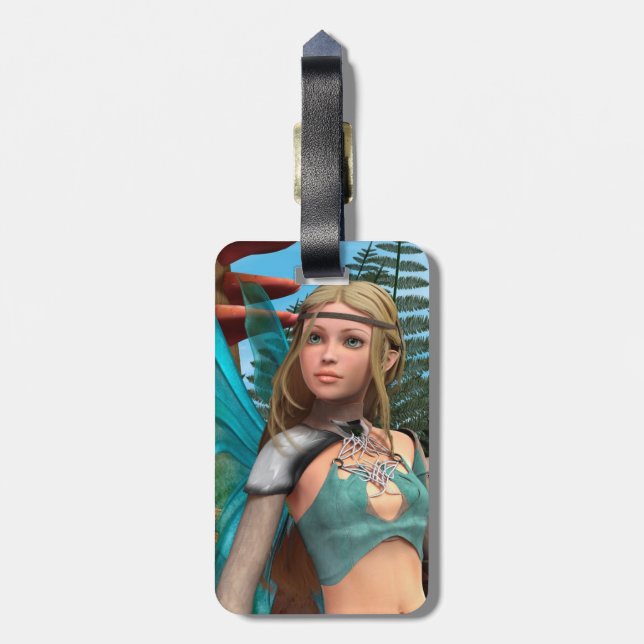 Fairy Butterfly Luggage Tag (Back Vertical)