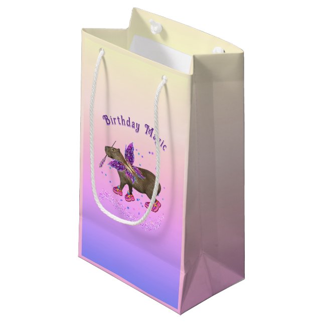 Fairy Capybara Magic Small Gift Bag (Front Angled)