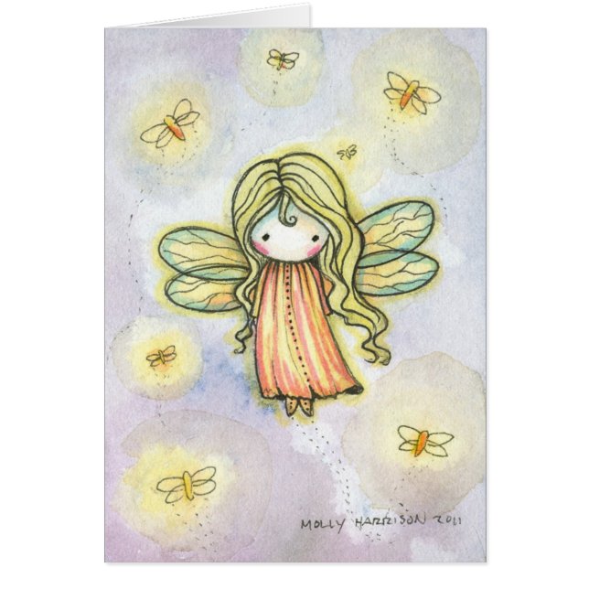 Fairy Card 'Firefly Cutie' by Molly Harrison (Front)