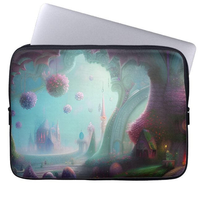 Fairy Castle in the Enchanted Woods Laptop Sleeve (Front)