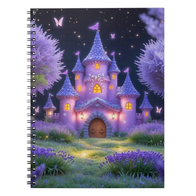 Fairy Castle of the Hidden Lavender Grove Notebook (Front)
