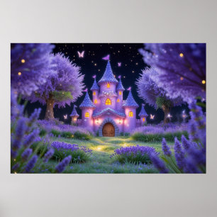 Fairy Castle of the Hidden Lavender Grove Poster