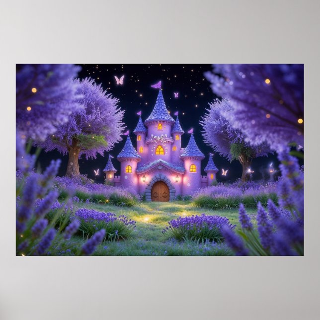 Fairy Castle of the Hidden Lavender Grove Poster (Front)