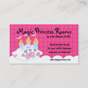 Fairy Castle Pink Dot Business Card