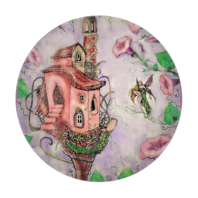 Fairy Castle with Hummingbird   Cutting Board (Front)