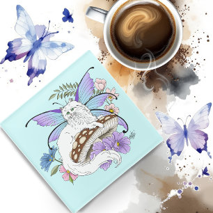 Fairy Cat Glass Coaster