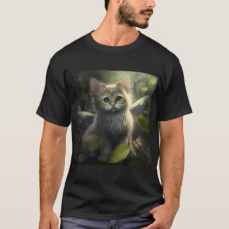 Fairy cat sitting in the grass T-Shirt