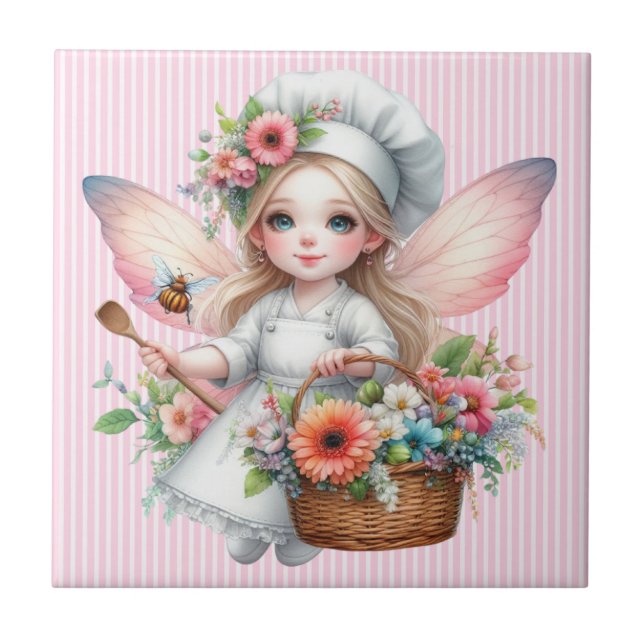 Fairy Chef Ceramic Tile (Front)