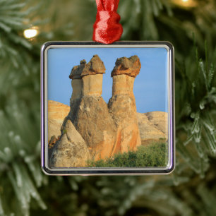 Fairy Chimneys at Sunset Metal Ornament