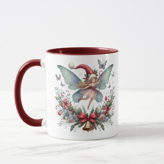 Fairy Christmas Butterfly  Mug (Left)