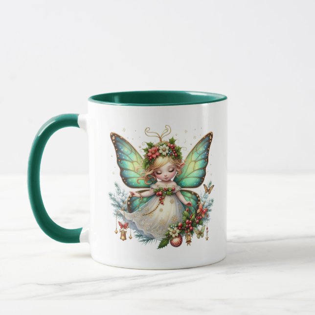 Fairy Christmas Butterfly  Mug (Left)