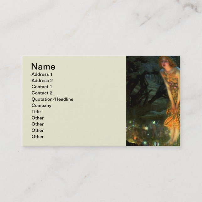 Fairy Circle Fairies Midsummer Eve Business Card (Front)
