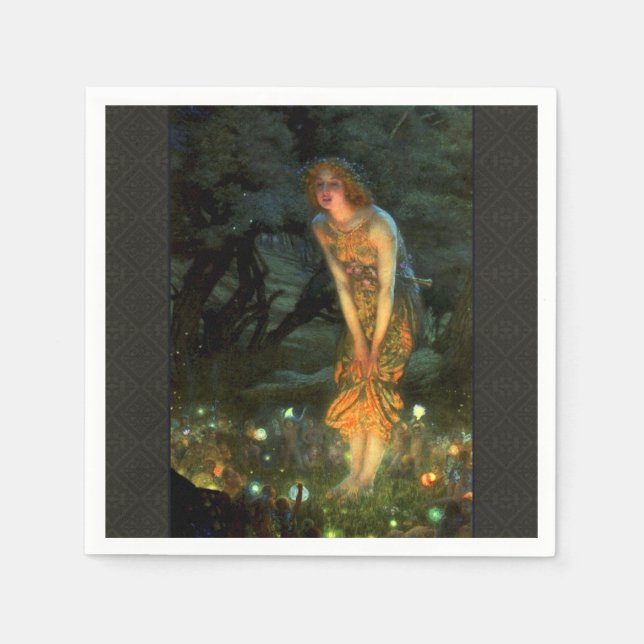 Fairy Circle Fairies Midsummer Eve Napkin (Front)