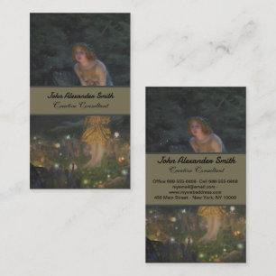 Fairy circle painting,Midsummer Eve by Hughes Business Card