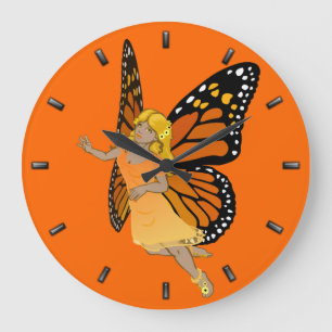 Fairy Clock Butterfly Faeries Wall Clock Fairy Art