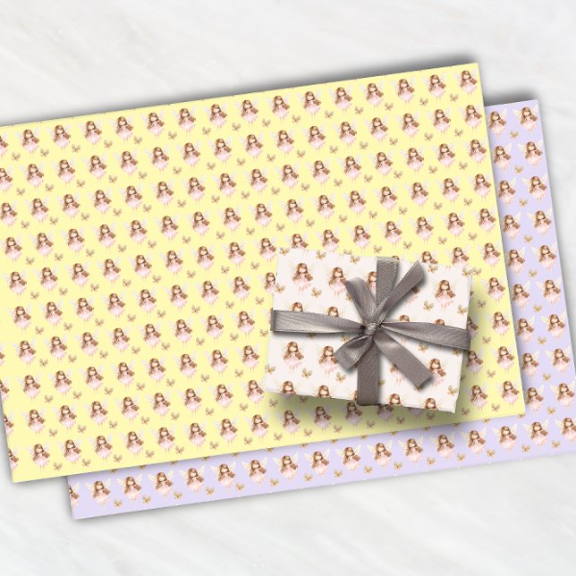 Fairy Cute Butterfly Enchanted Forest Magical Wrapping Paper Sheet (Creator Uploaded)