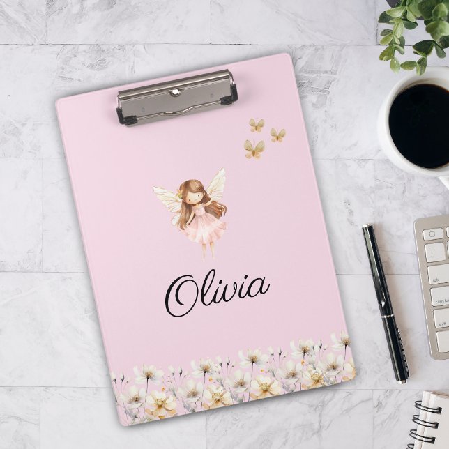 Fairy Cute Garden Enchanted Personalised Name Clipboard (Creator Uploaded)