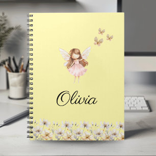 Fairy Cute Garden Enchanted Personalised Name Note Notebook