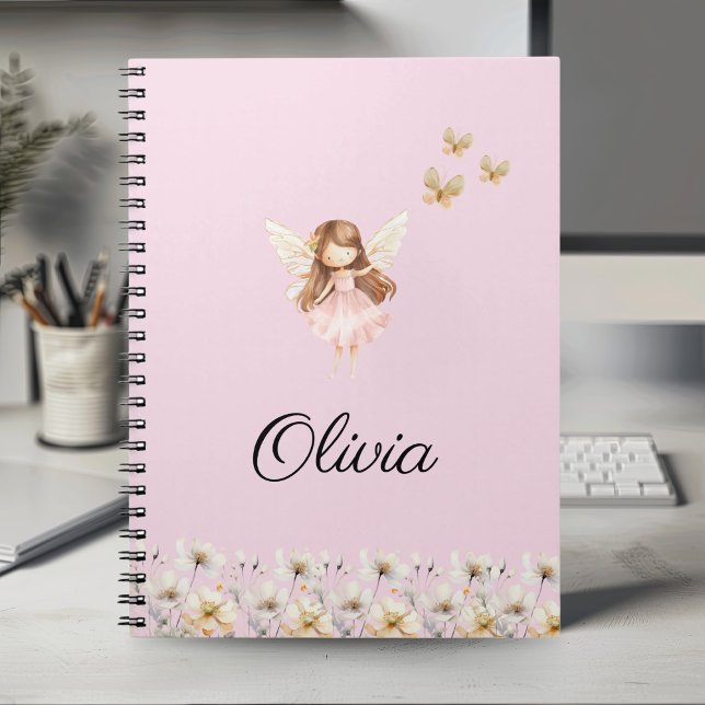 Fairy Cute Garden Enchanted Personalised Name Notebook (Creator Uploaded)