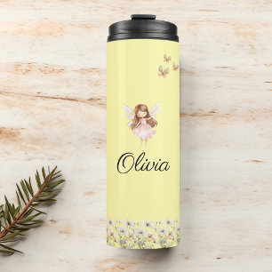 Fairy Cute Garden Enchanted Personalised Name Thermal Tumbler