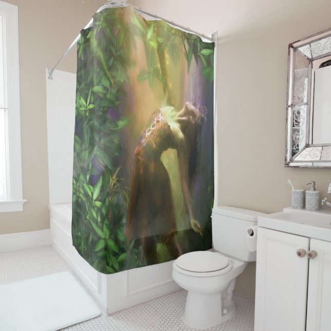 FAIRY DANCING IN THE LIME LIGHT SHOWER CURTAIN (In Situ)