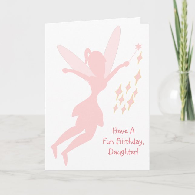 Fairy Design Personalised Daughter Birthday Card (Front)