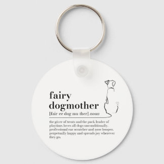 Fairy Dogmother Definition Key Ring, Dog Mom Gifts Key Ring