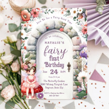 Fairy Door Brown Hair Fairy First Birthday Party
