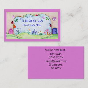 Fairy Doors Watercolor Mom Business Card