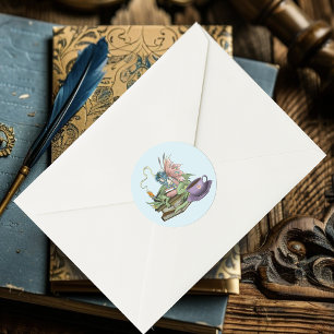 Fairy Dragon Books Tea Friendship Classic Round Sticker