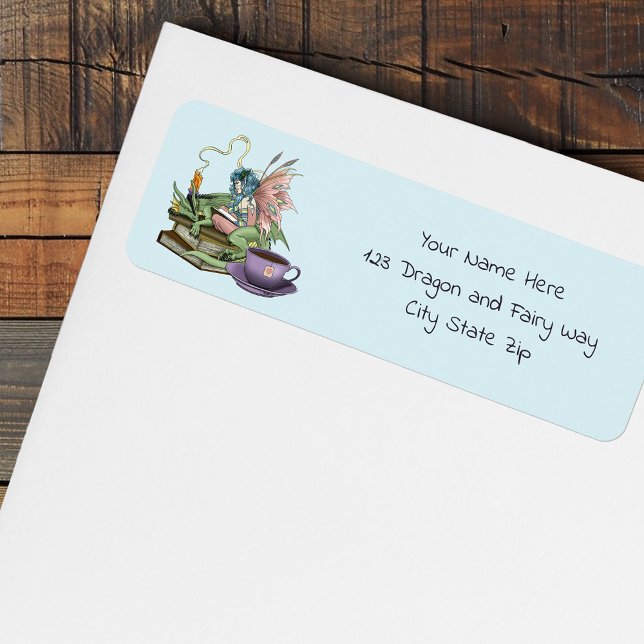Fairy Dragon Books Tea Friendship  Return Address Label (Creator Uploaded)