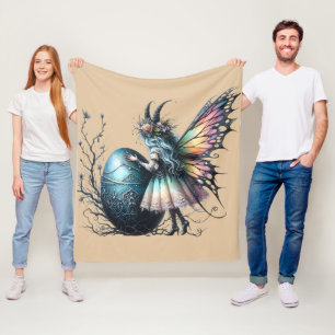 Fairy Dragon Egg Fleece Blanket