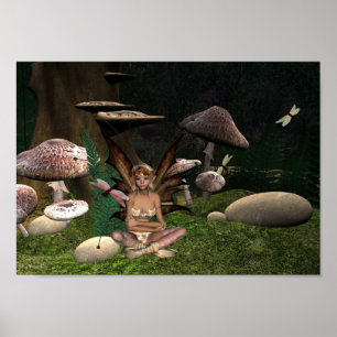 fairy dragon fly poster