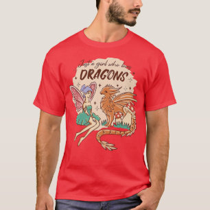 Fairy Dragon Love Girls Children Fairy Tale Fabulo T-Shirt