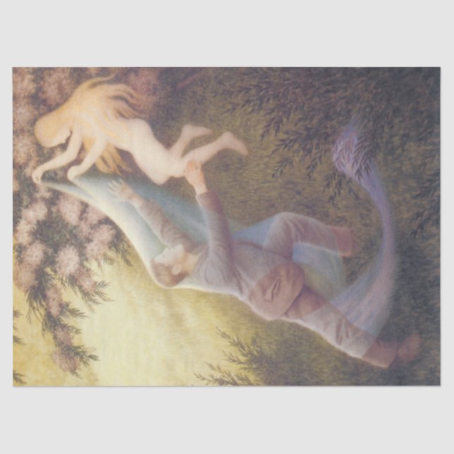 Fairy Dream (by Theodor Severin Kittelsen) Tissue Paper (Front)