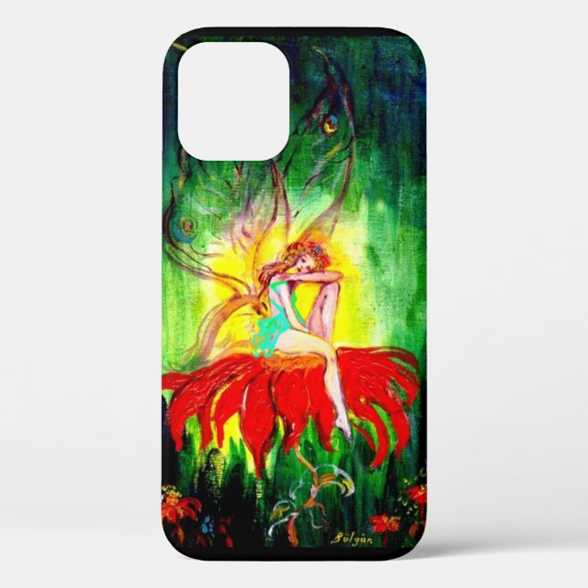 FAIRY DREAMING ON THE RED  FLOWER green yellow Case-Mate iPhone Case (Back)